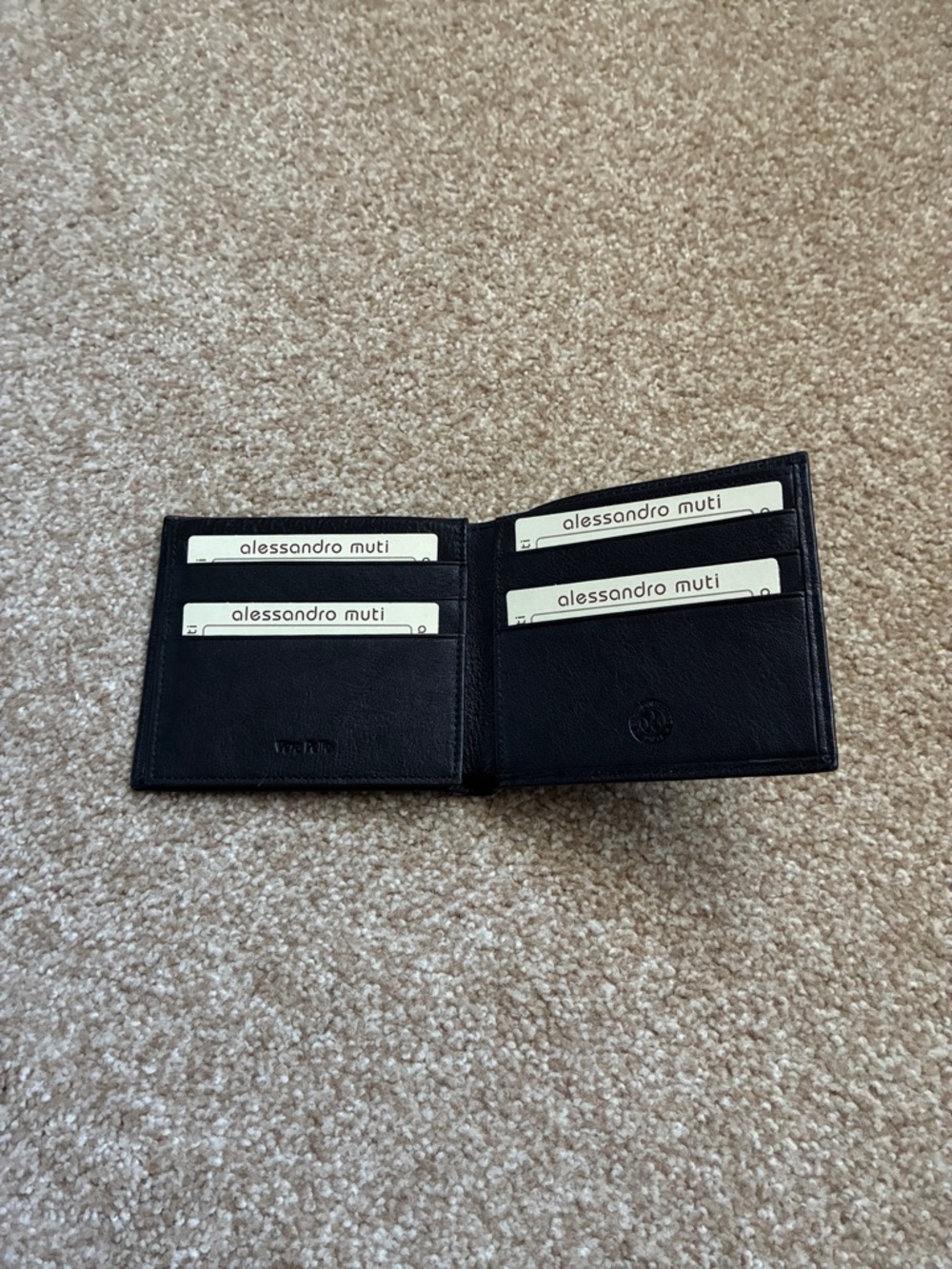 Black Leather Card Holder Wallet